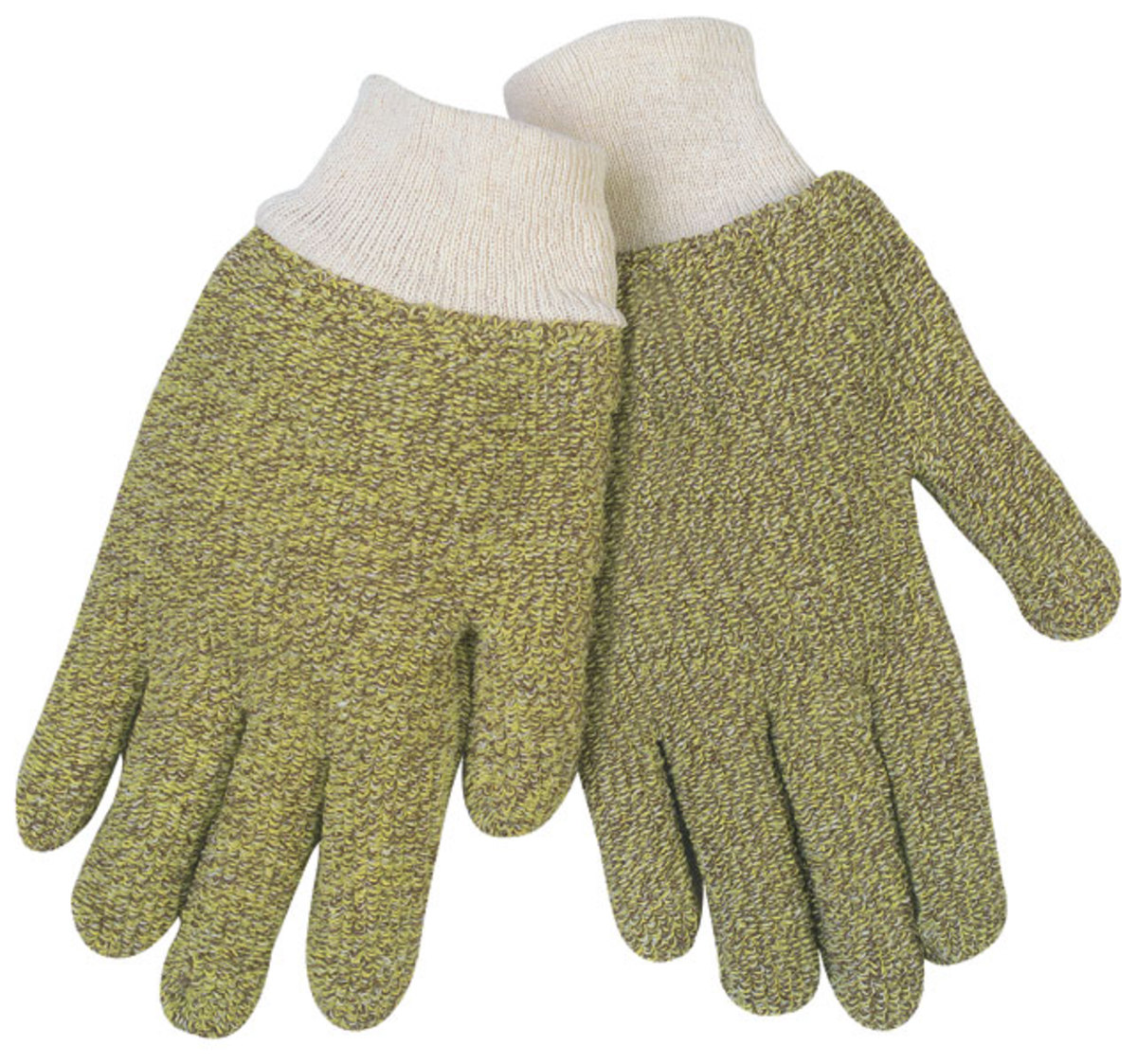 Memphis Glove Large Brown And Yellow Economy Weight Loop-Out Kevlar® Cotton Blend Terry Cloth Heat Resistant Gloves With Knit Wr