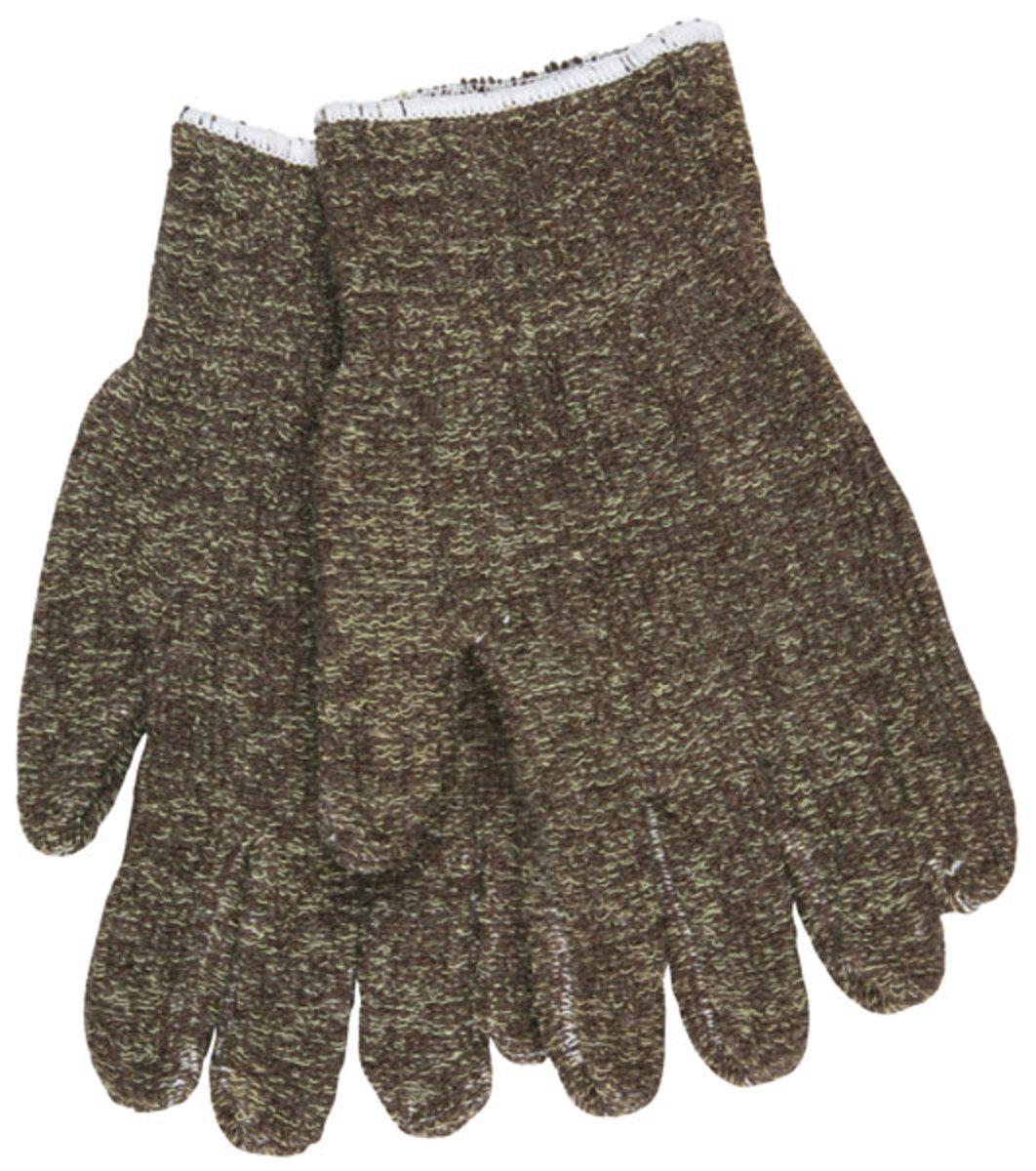 Memphis Glove Large Brown And Yellow Regular Weight Loop-Out Kevlar® Cotton Blend Terry Cloth Heat Resistant Gloves With Knit Wr