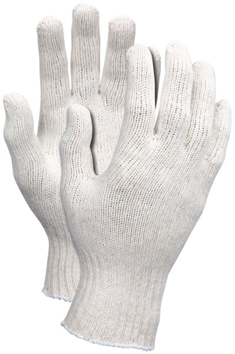 Memphis Glove Natural Small  7 Gauge Natural Cotton And Polyester String Knit Work Gloves With Knit Wrist