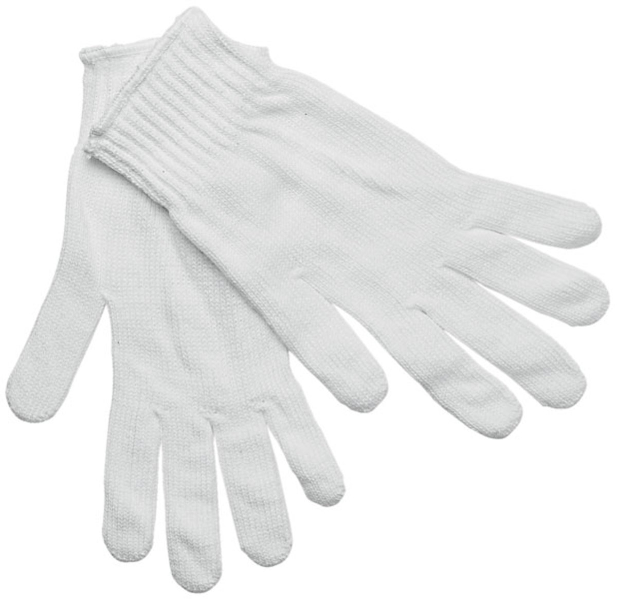 Memphis Glove White Small 7 Gauge Polyester String Knit Work Gloves With Knit Wrist