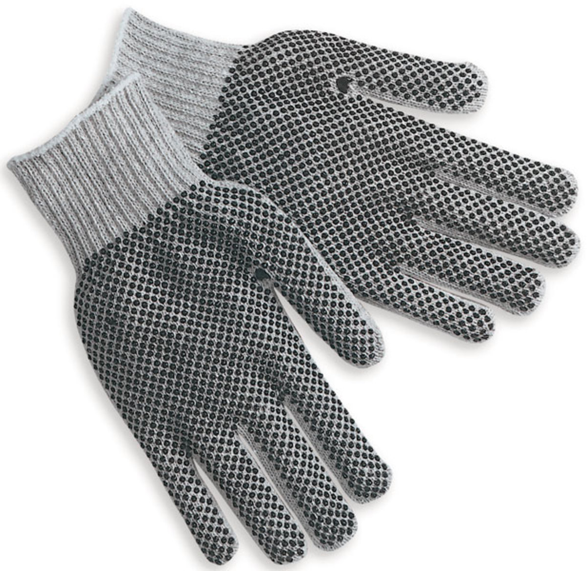 Memphis Glove Gray Large 7 Gauge Cotton And Polyester String Knit Work Gloves With Knit Wrist