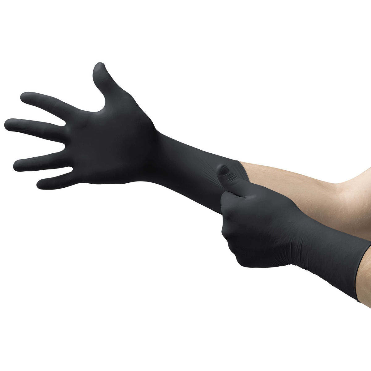 Microflex® 2X Black MIDKNIGHT™ XTRA 6.3 mil Nitrile Powder-Free Disposable Exam Gloves (100 Gloves Per Box) (Availability restri