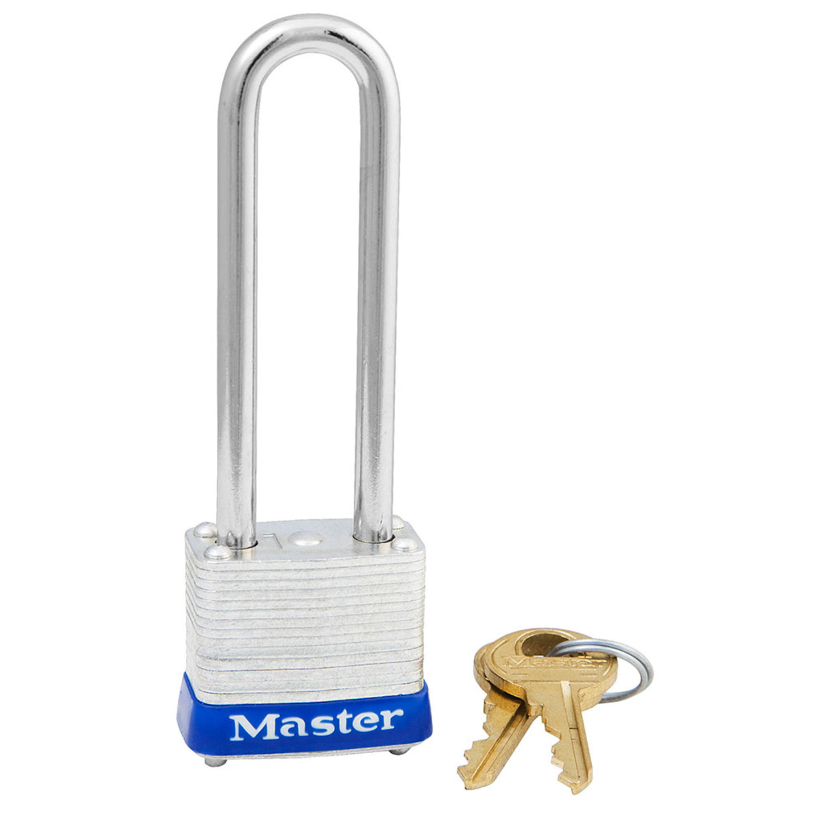 Master Lock® Silver Laminated Steel General Security Padlock Hardened Steel Shackle