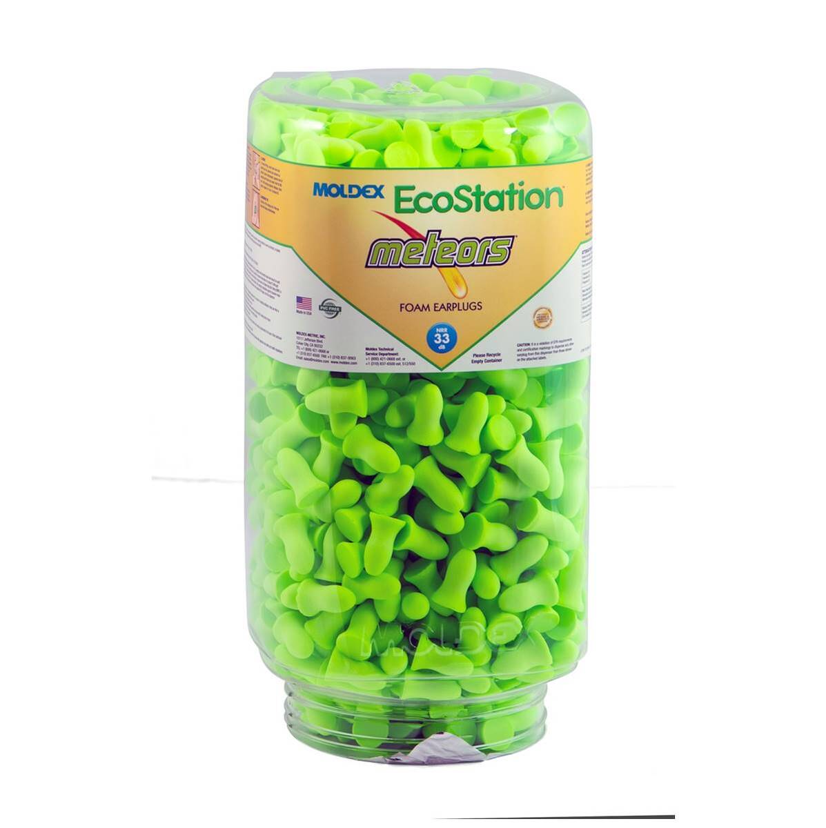 Moldex® EcoStation™ Tapered Foam/Polyurethane Uncorded Earplugs/Dispenser With Meteors Refill (500 pair)