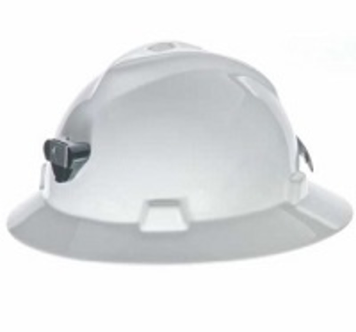 MSA White Polyethylene Full Brim Hard Hat With Ratchet/4 Point Ratchet Suspension