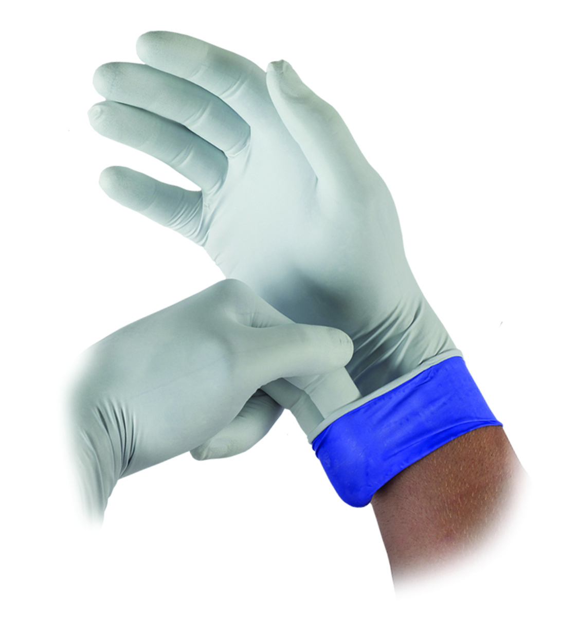 Ansell 3X White/Blue Microflex® LIFESTAR™ EC 5.5 mil Nitrile Disposable Gloves (90 Gloves Per Box)