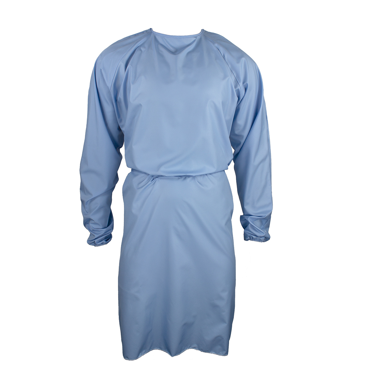 National Safety Apparel® Regular/Large Blue 3 Ounce Launderable Polyester AAMI Level 2 Non-Surgical Isolation Gown With Tie In B