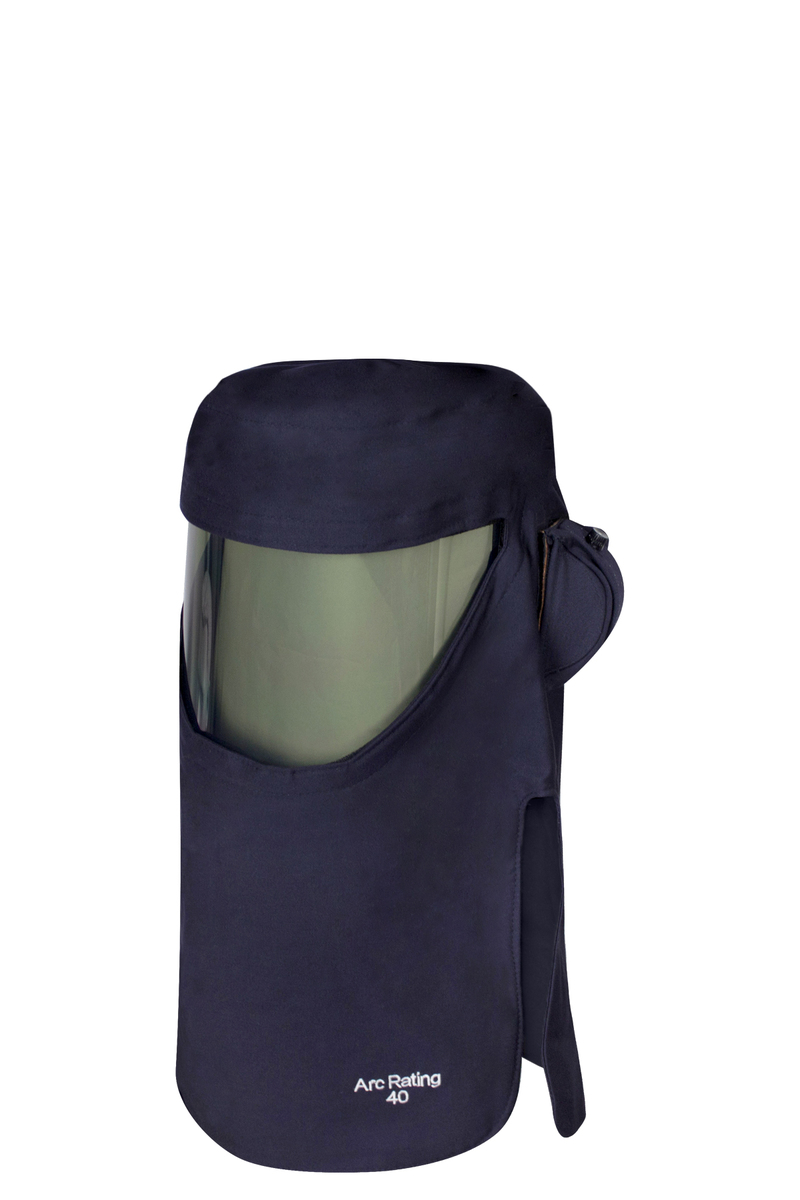 National Safety Apparel Navy Westex UltraSoft® Sateen ArcGuard® Crossvent Flame Resistant Arc Flash Hood With PureView™ Faceshie