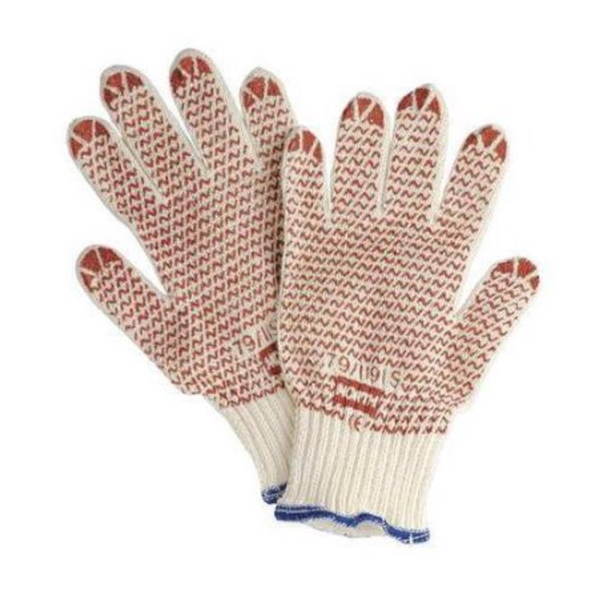 Honeywell Natural And Red Ladies Cotton/Polyester General Purpose Gloves With Knit Wrist