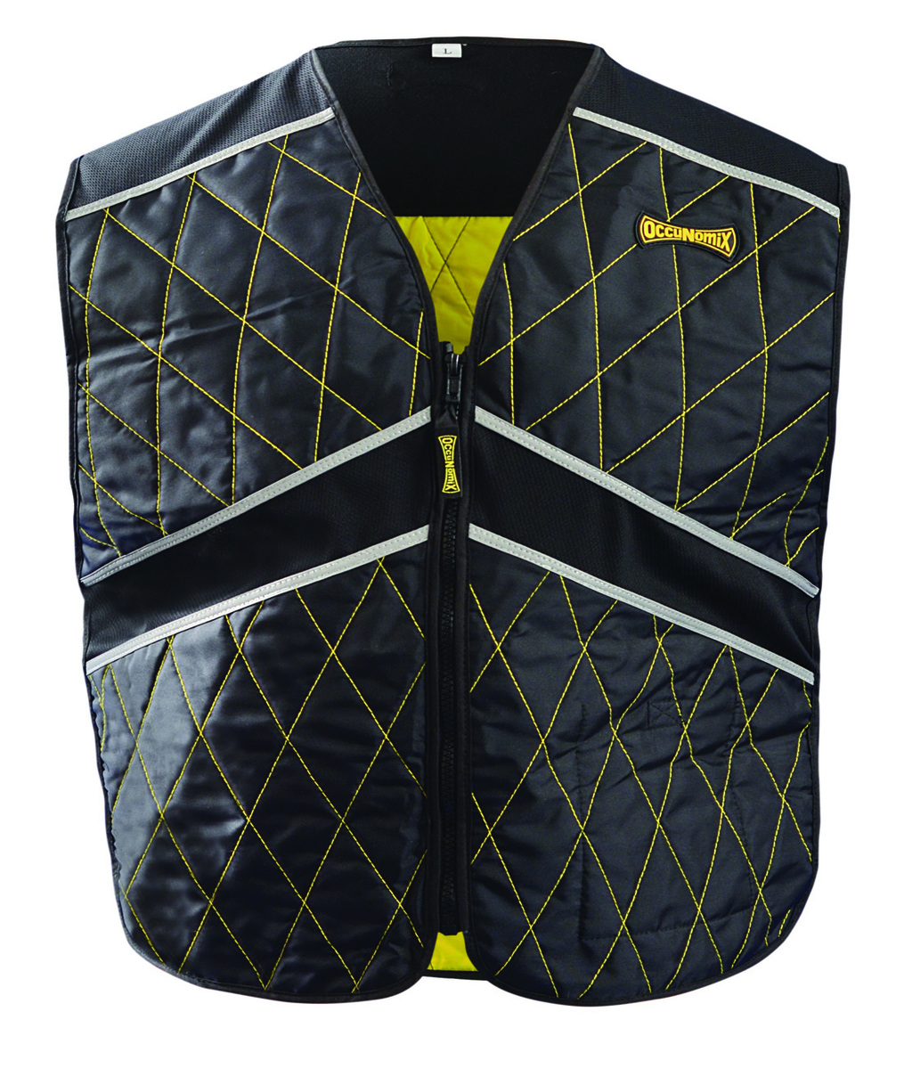 OccuNomix 2X - 3X Black Hyperkewl™ Rapid Absorption Nylon/Polyester Cooling Vest