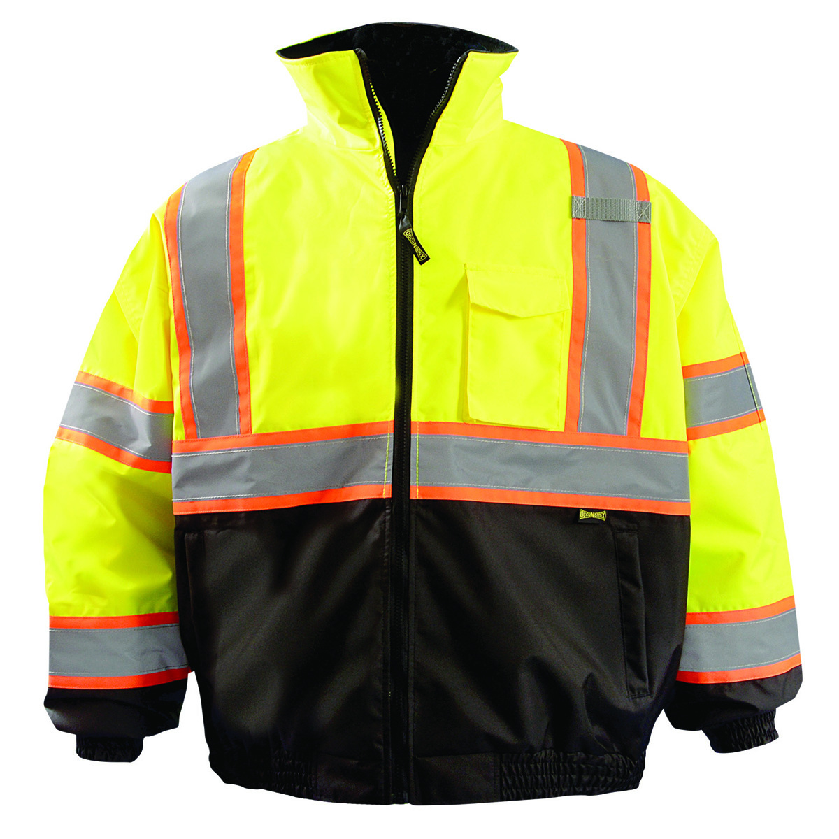 OccuNomix X-Large Hi-Viz Yellow And Black 300 Denier Polyester Oxford Bomber Jacket