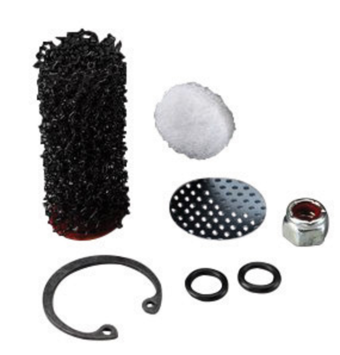 3M™ High Pressure Versaflo™ Black/White Air Regulating Valve Spare Parts Kit (Includes Retaining Ring Screen, Disc Nut, O-Rings,