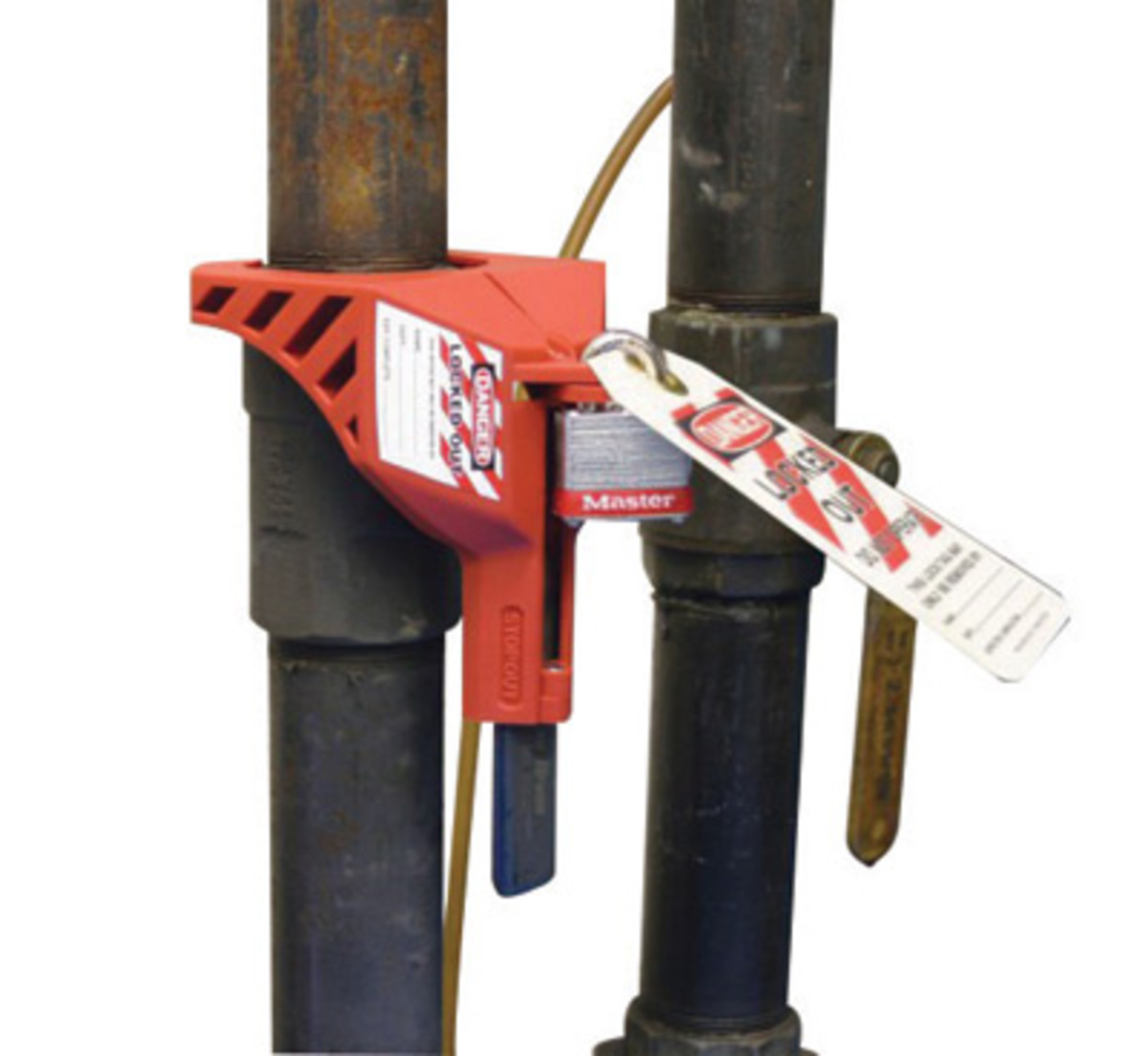 Accuform Signs Red Plastic StopOut Ball Valve Lockout A81KDD442 for sale online at autumn supply