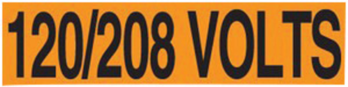 Accuform Signs 1 18 X 4 12 Black And Orange 4 mil Adh A81LELC410 for sale online at autumn supply