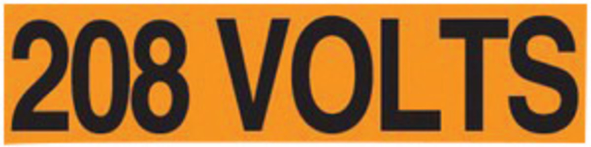 Accuform Signs 1 18 X 4 12 Black And Orange 4 mil Adh A81LELC413 for sale online at autumn supply