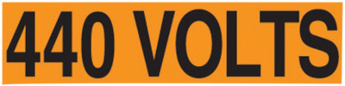 Accuform Signs 1 18 X 4 12 Black And Orange 4 mil Adh A81LELC434 for sale online at autumn supply