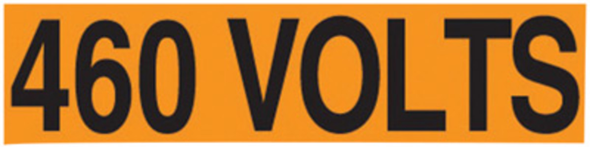 Accuform Signs 1 18 X 4 12 Black And Orange 4 mil Adh A81LELC437 for sale online at autumn supply