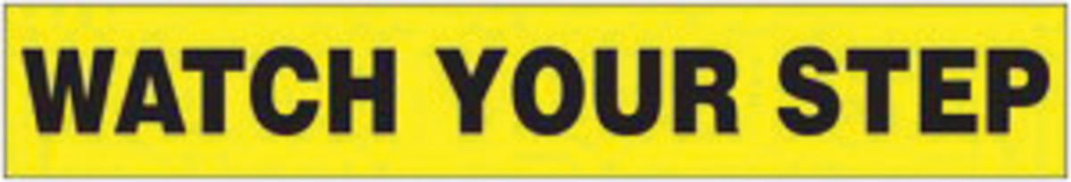 Accuform Signs 2 X 12 Black And Yellow 4 mil Adhesive A81LSTF511VSP for sale online at autumn supply