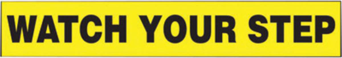 Accuform Signs 2 X 12 Black And Yellow 6 mil Adhesive A81LSTF511XVE for sale online at autumn supply