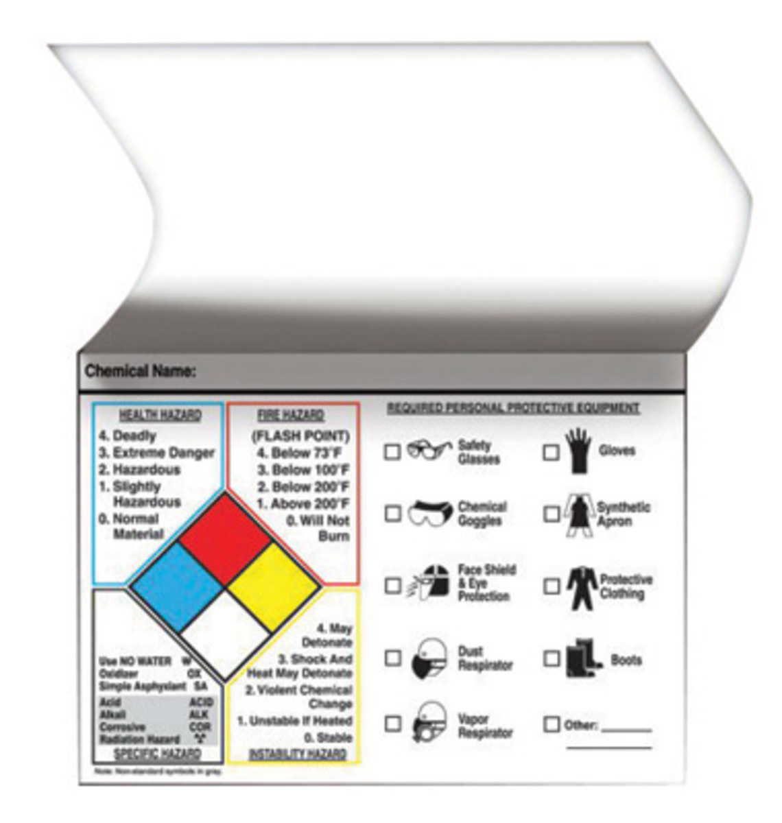 Accuform Signs 3 12 X 5 Black And White SelfLaminatin A81LZN415 for sale online at autumn supply