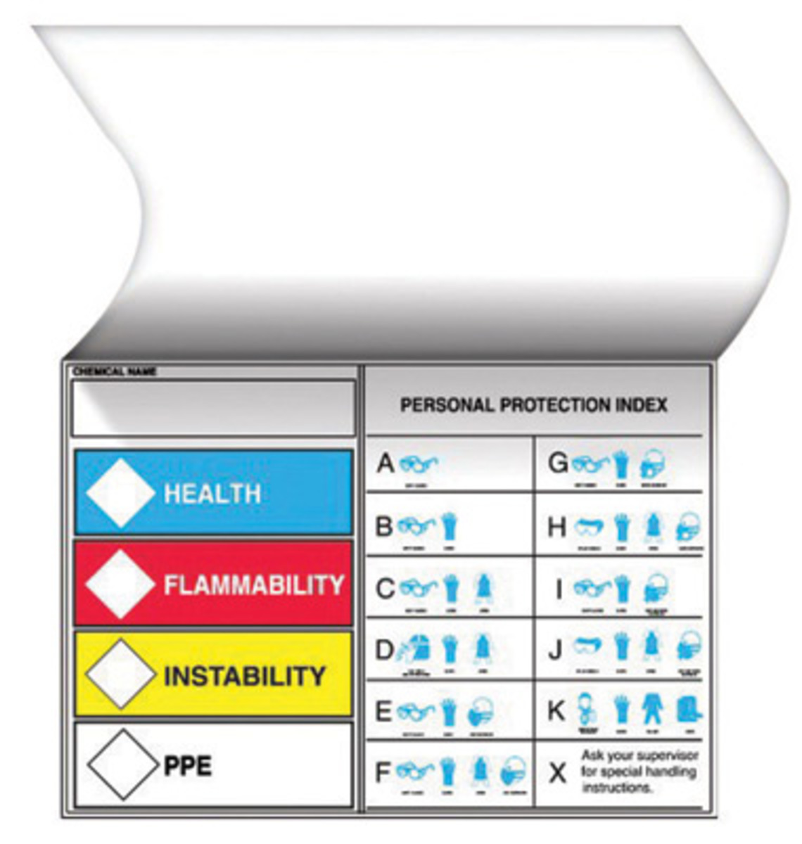 Accuform Signs 3 12 X 5 Black Blue Red And White Self A81LZS215 for sale online at autumn supply