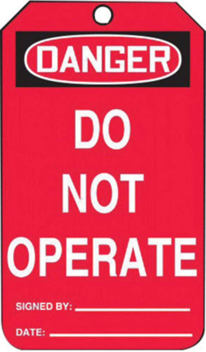 Accuform Signs 5 34 X 3 14 Black White And Red 15 mil A81MDGT211PTP for sale online at autumn supply