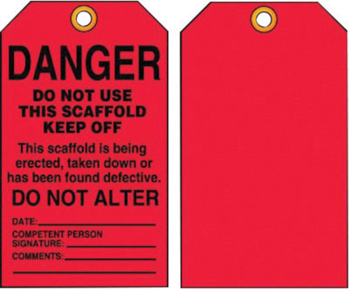 Accuform Signs 5 34 X 3 14 Red Black And White 10 mil A81MDT161CTP for sale online at autumn supply