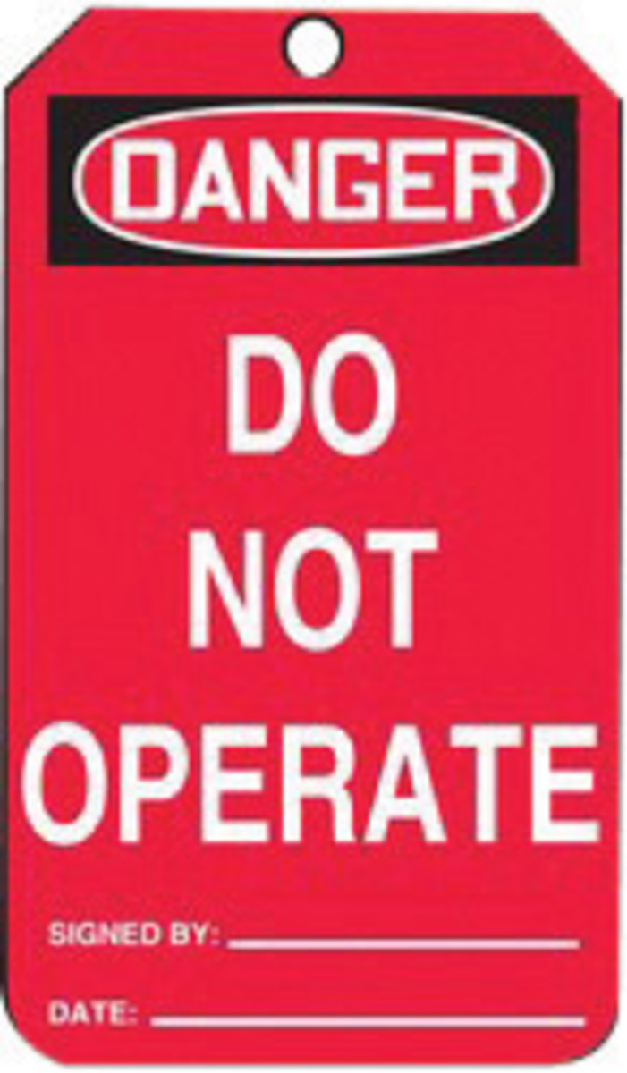 Accuform Signs 5 34 X 3 14 Red 10 mil PFCardstock Eng A81MDT250CTP for sale online at autumn supply