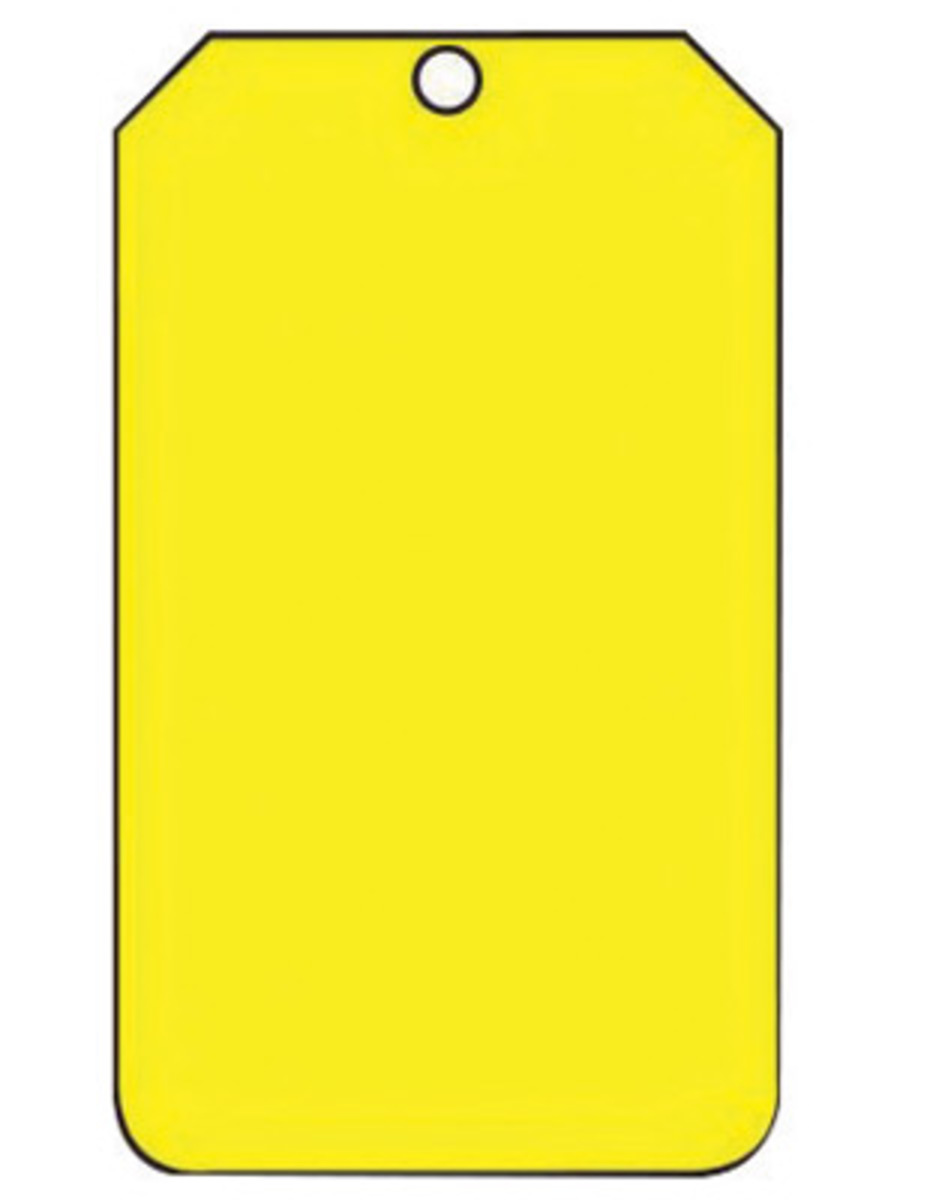 Accuform Signs 5 34 X 3 14 Yellow 15 mil RPPlastic Bl A81MDT524PTP for sale online at autumn supply
