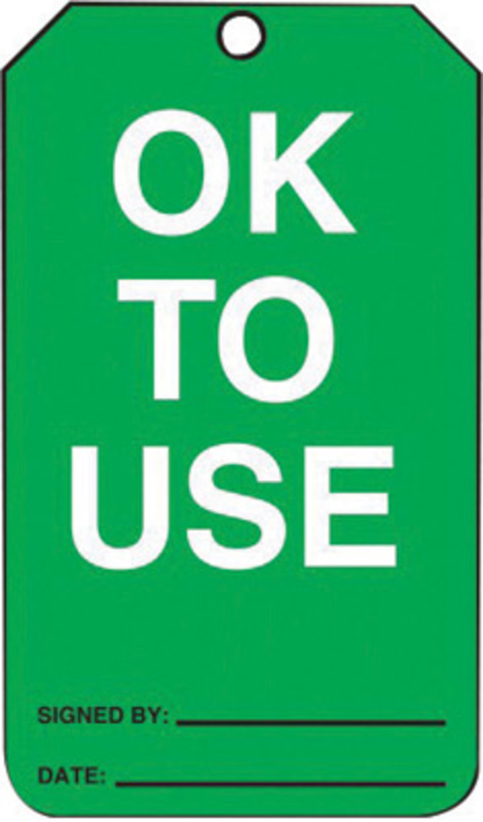 Accuform Signs 5 34 X 3 14 White And Green 15 mil RPP A81MGT217PTP for sale online at autumn supply