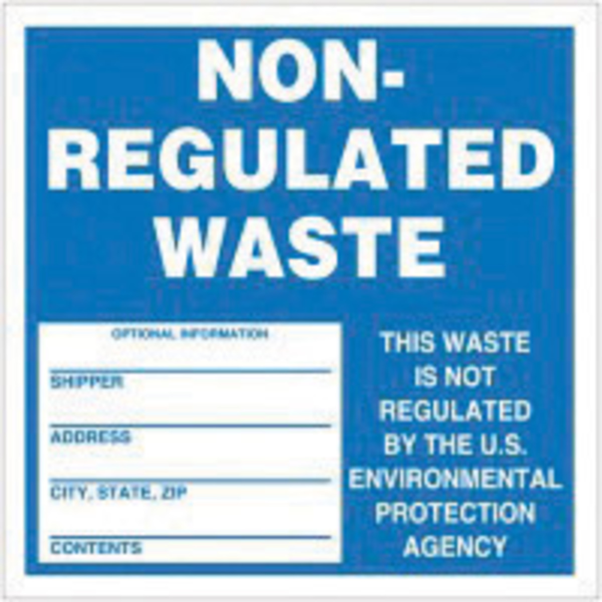 Accuform Signs 6 X 6 Blue And White 2 mil Adhesive Po A81MHZW14EVP for sale online at autumn supply