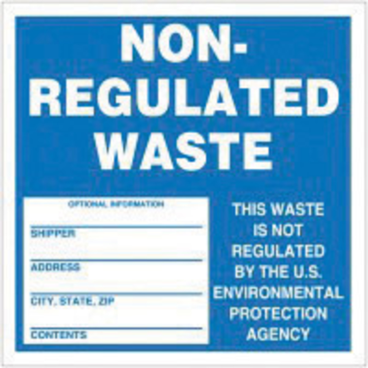 Accuform Signs 6 X 6 Blue And White Adhesive Coated P A81MHZW14PSP for sale online at autumn supply
