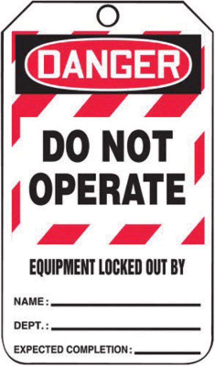 Accuform Signs 5 34 X 3 14 Red Black And White 15 mil A81MLT409PTP for sale online at autumn supply