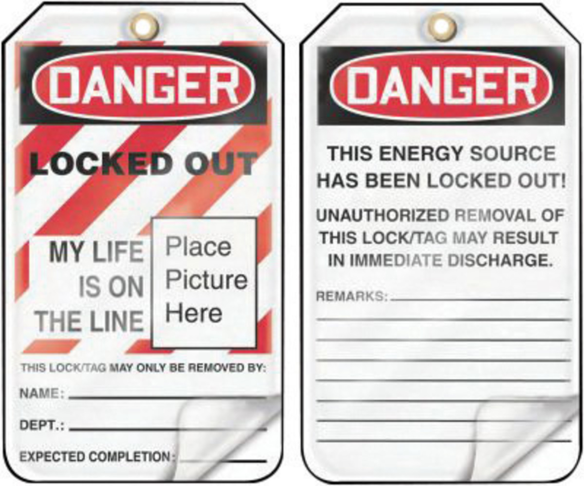 Accuform Signs 5 34 X 3 14 Red Black And White 10 mil A81MLT609LCP for sale online at autumn supply