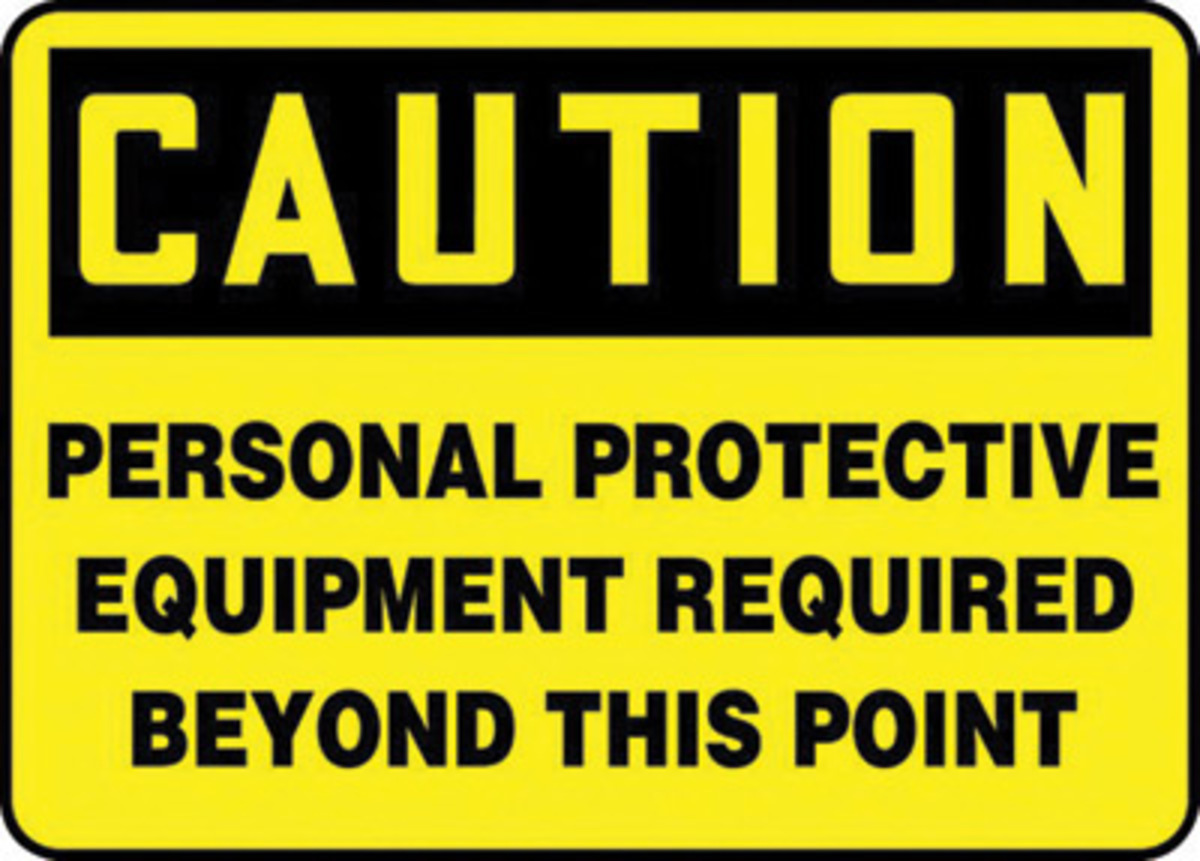 Accuform 7 X 10 Black And Yellow Adhesive Vinyl Safet A81MPPE796VS for sale online at autumn supply