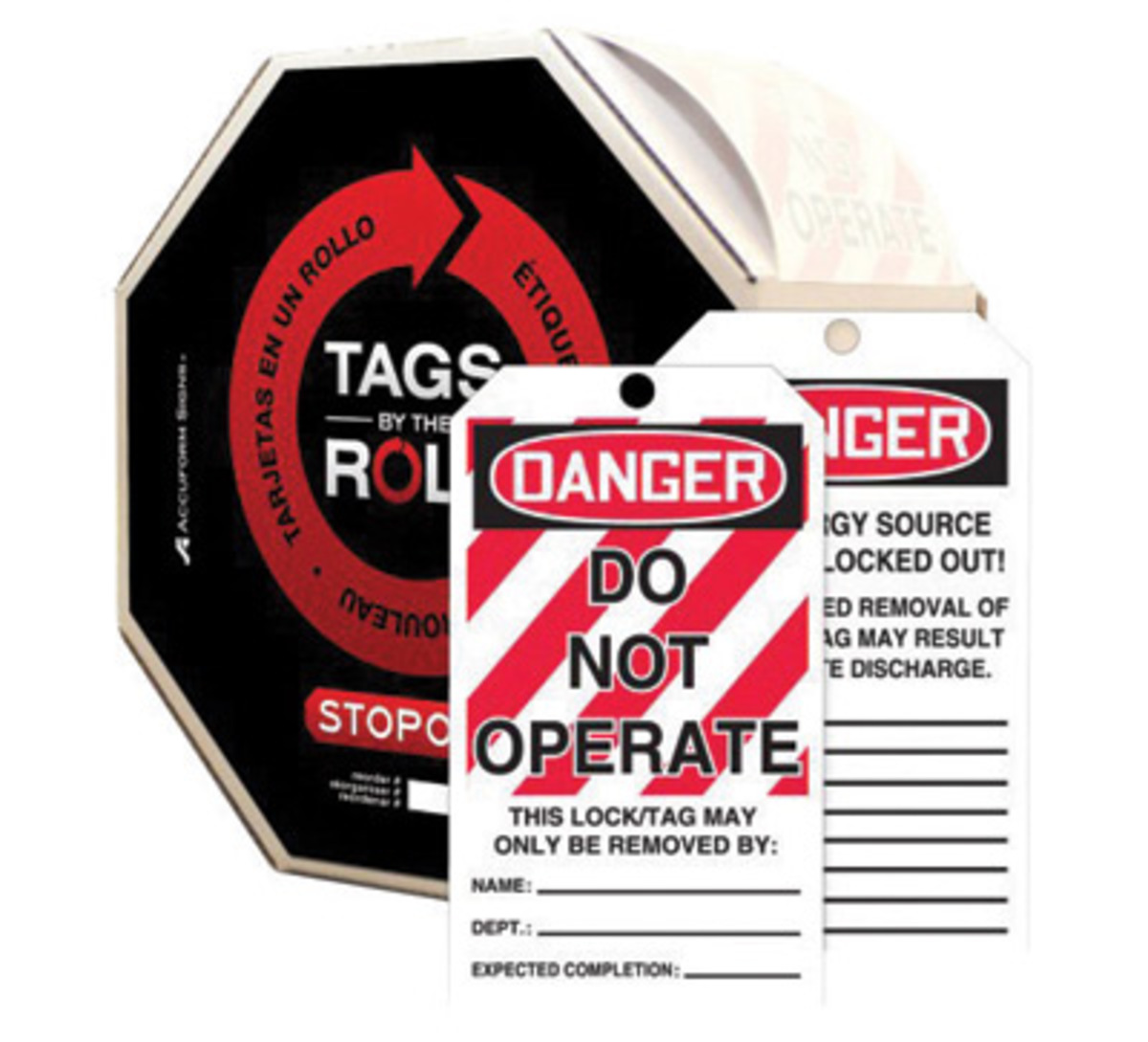 Accuform Signs 6 14 X 3 Red Black And White 10 mil PF A81TAR114 for sale online at autumn supply