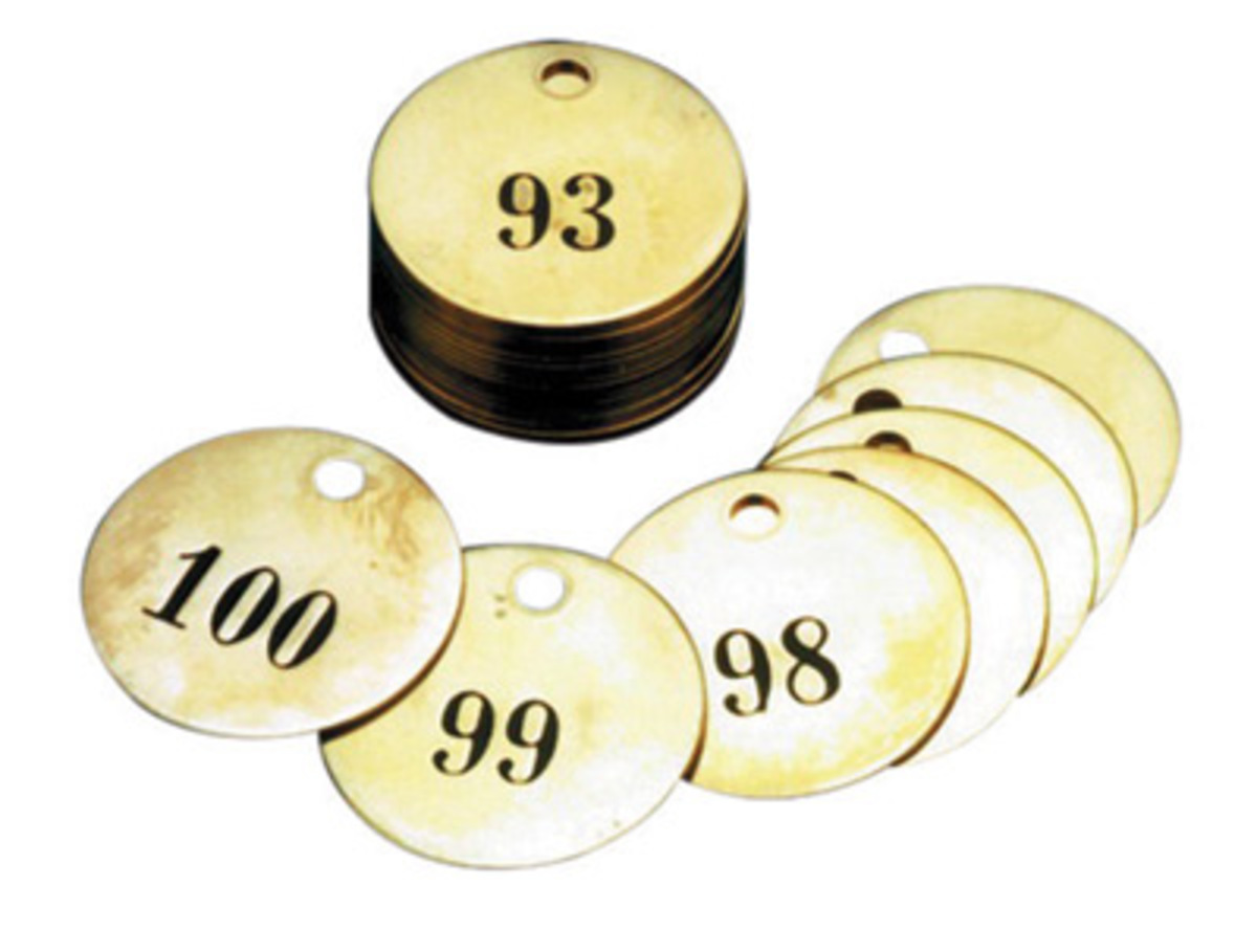 Accuform Signs 1 12 Diameter Black 18 Gauge Brass Num A81TDN101 for sale online at autumn supply