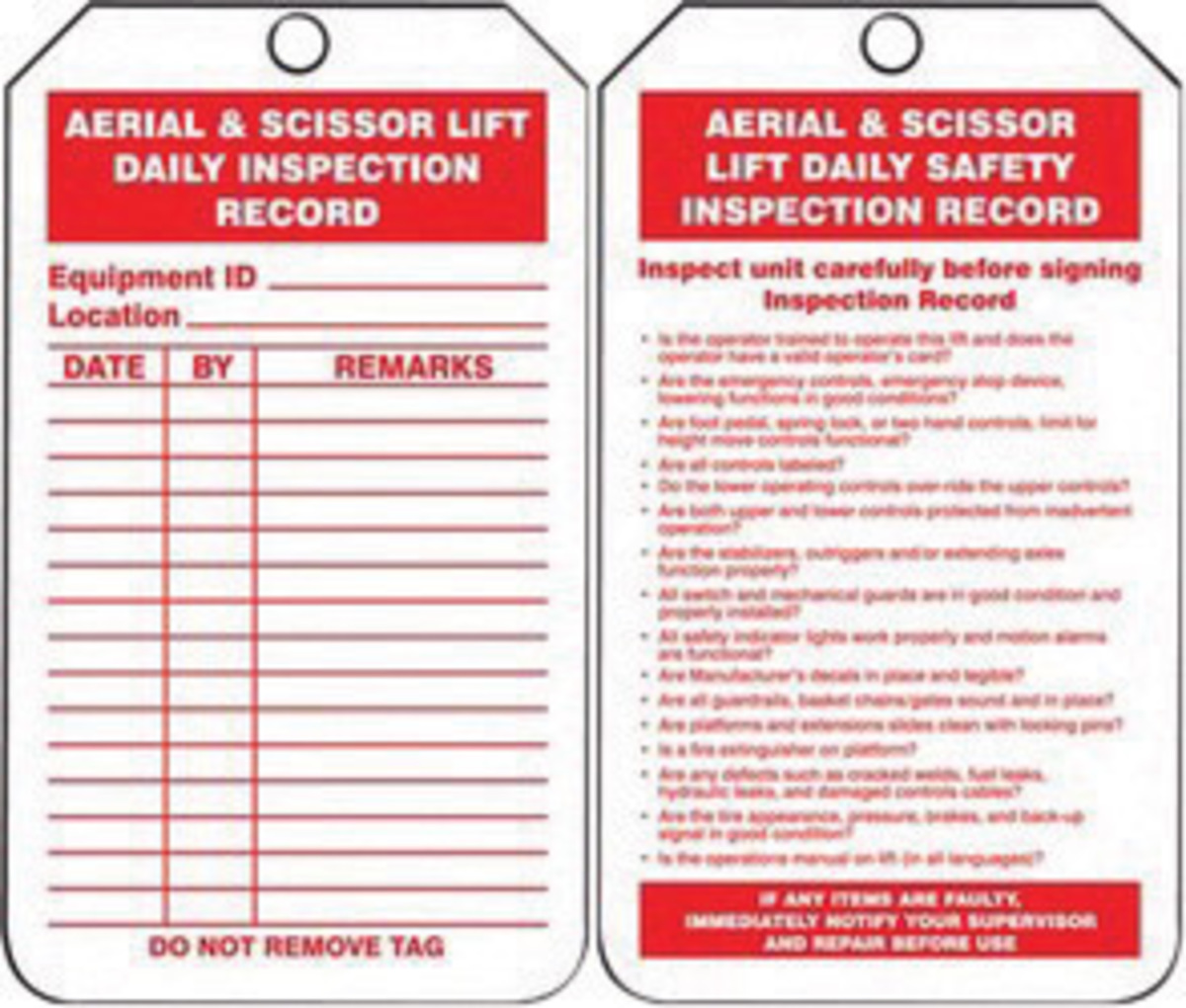 Accuform Signs 5 34 X 3 14 White And Red 10 mil PFCar A81TRS206CTP for sale online at autumn supply