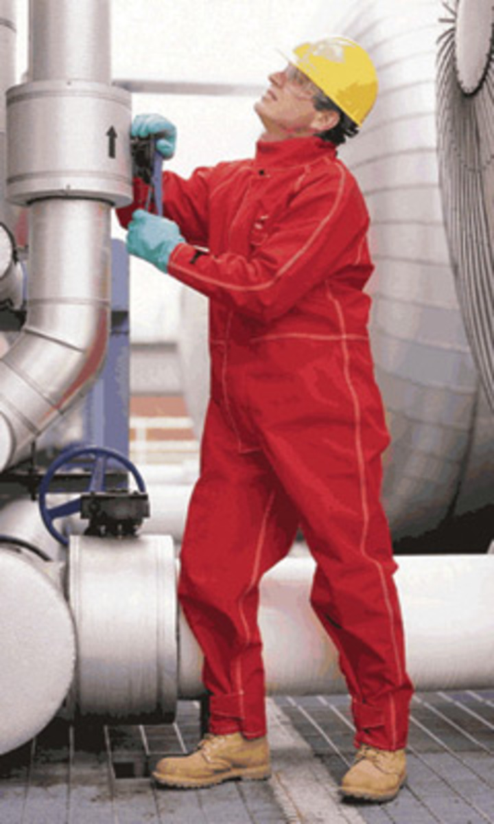 Ansell 5X Tall Red Sawyer-Tower™ CPC Polyester Trilaminate And Gore® Fabric Chemical Protection Coveralls (Availability restrict