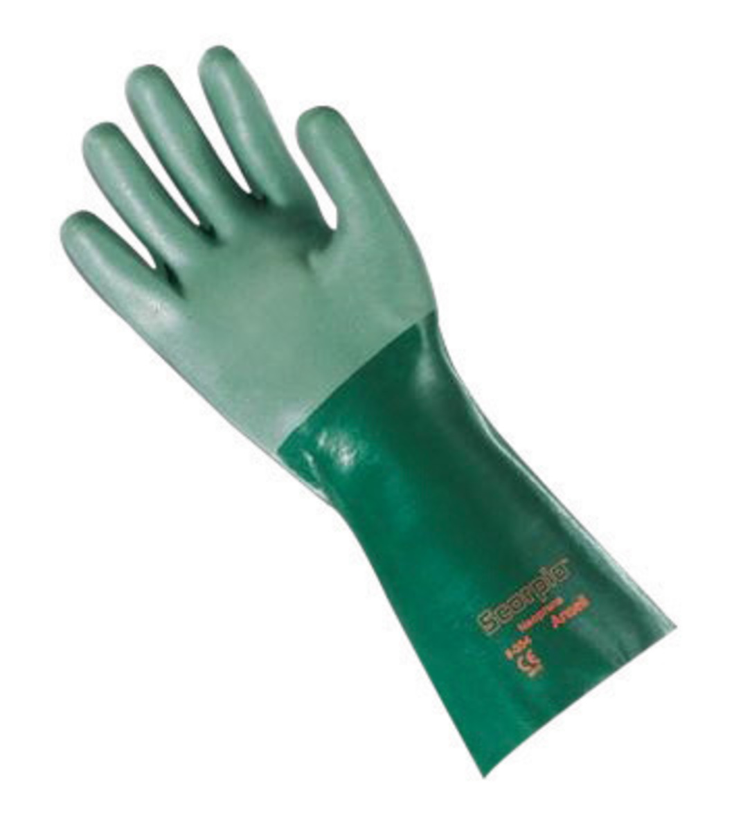 Ansell Size 10 Green Scorpio® Interlock Knit Lined 30 mil Neoprene Chemical Resistant Gloves