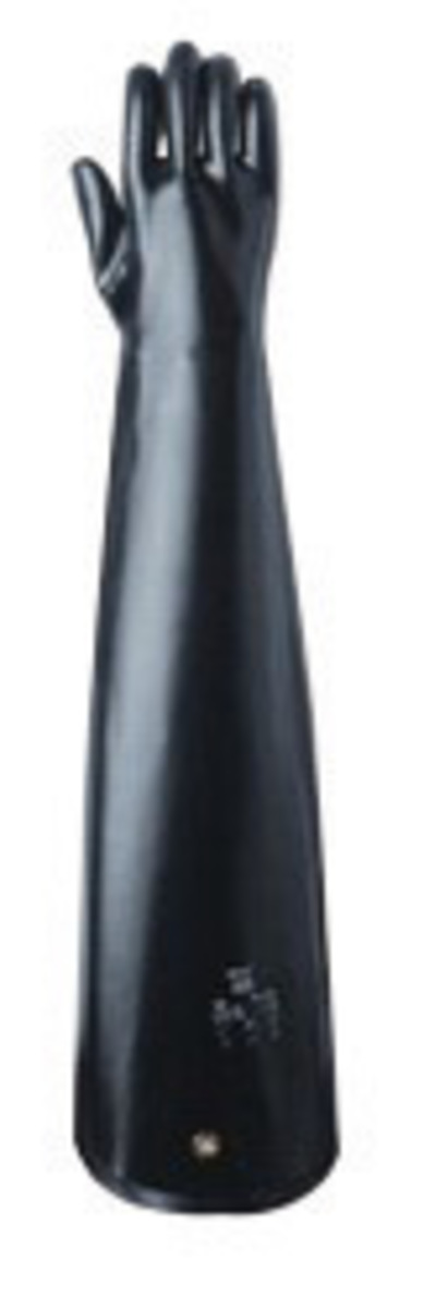 Ansell Size 10 Black Neox® Fleece/Jersey Lined Neoprene Chemical Resistant Gloves