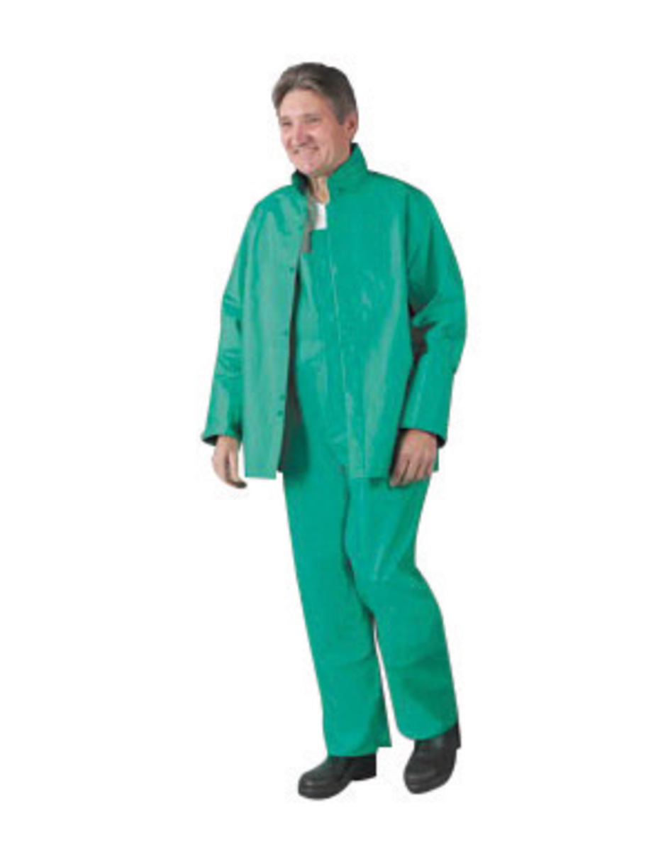 Dunlop® Protective Footwear 4X Green Sanitex .35 mm Nylon/Polyester/PVC Rain Jacket With Hood Snaps