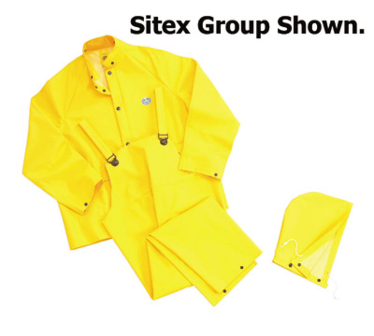 Dunlop® Protective Footwear 3X Yellow Sitex Polyester/PVC Rain Suit With Detachable Hood