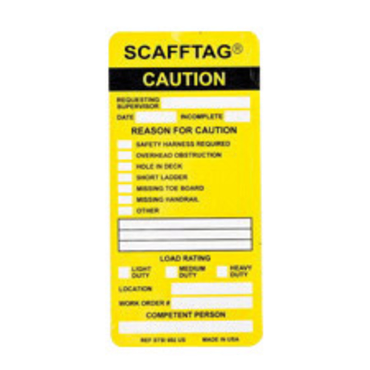 Brady 6 34 X 3 14 Yellow Scafftag PVC Tag REQUESTING BRD107997 for sale online at autumn supply
