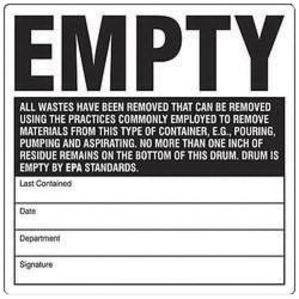 Brady Vinyl Label: Keep Drums Safe BRD121439 for sale online at autumn supply