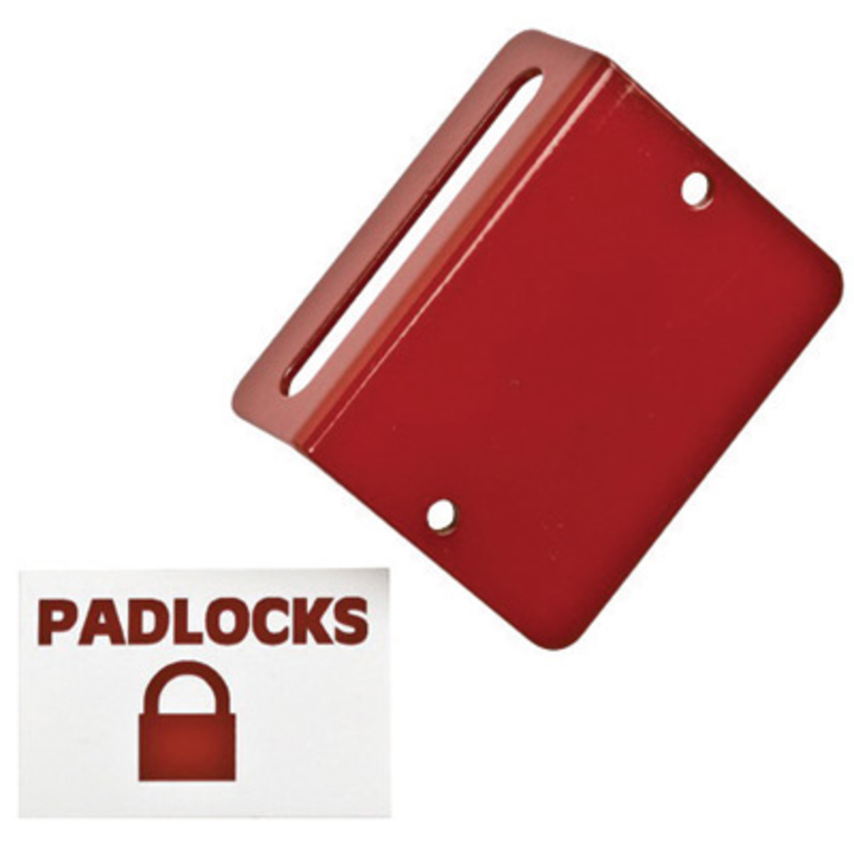 Brady® Red Plastic Coated Various Materials Kit Prinzing® 14 Gauge Padlock Station