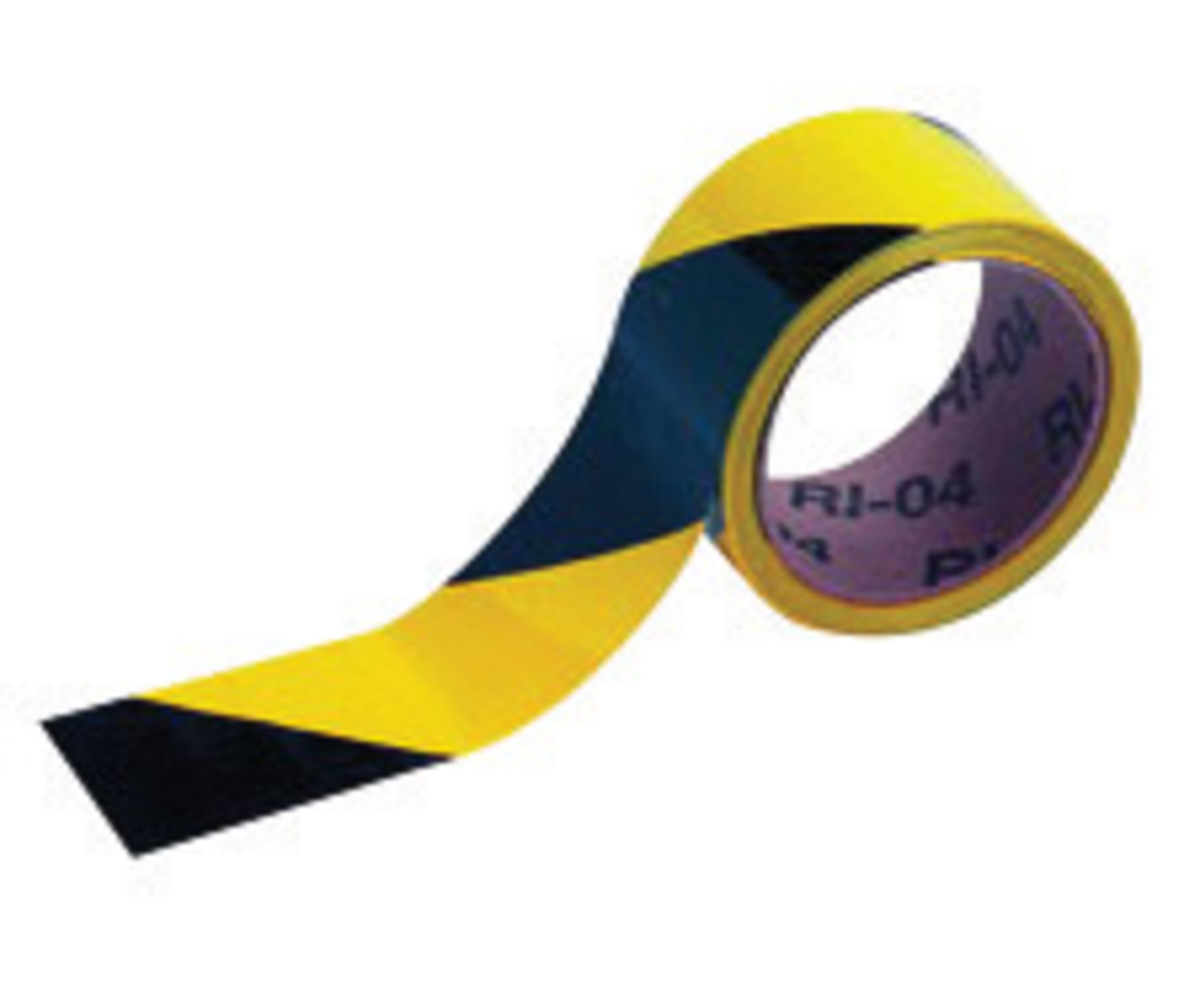 Brady 2 X 18 yd BlackYellow 6 mil Vinyl Barricade Tape BRD55302 for sale online at autumn supply