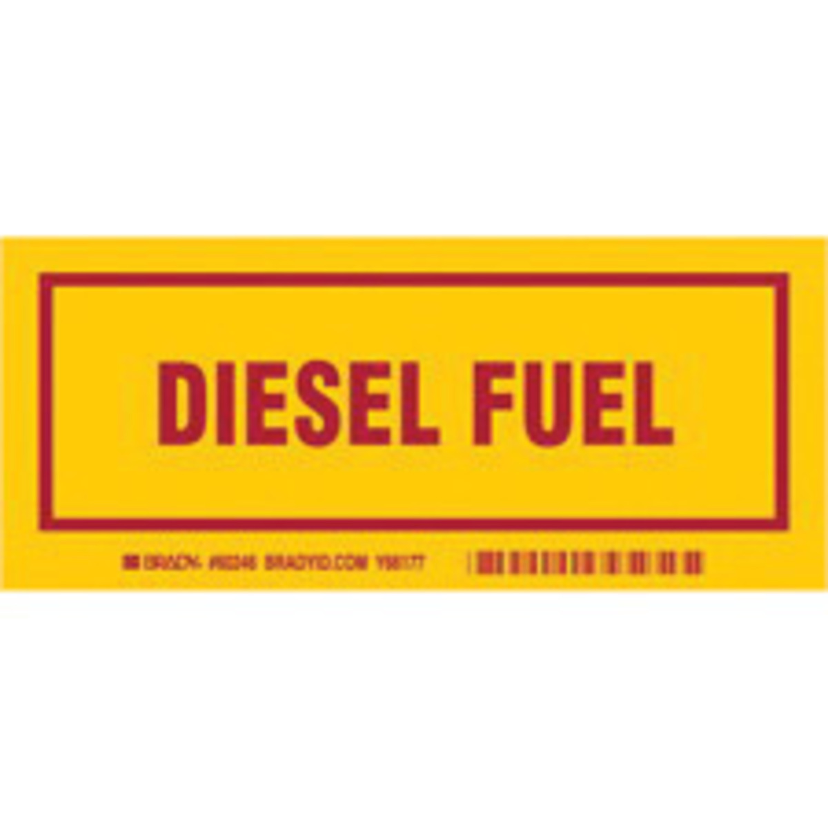 Brady 3 X 7 Red Polyester Label DIESEL FUEL BRD60246 for sale online at autumn supply