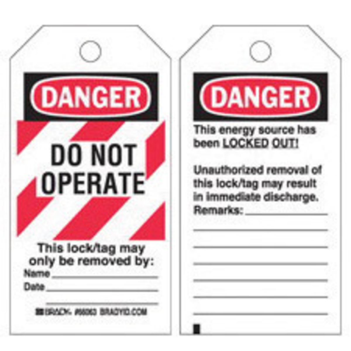 Brady 5 34 X 3 Black Polyester Tag DO NOT OPERATE. TH BRD65520 for sale online at autumn supply