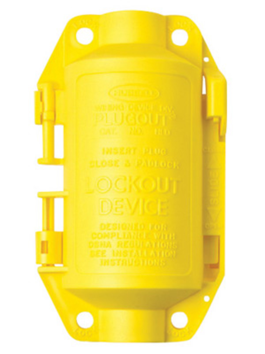 Brady® Yellow Polypropylene Hubbell Plugout® Lockout